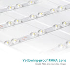 VocgoUU 1x4 LED Flat Panel Light 5000K 4000K 3000K - 1x4 LED Troffer Drop Ceiling Light Fixture, 0-10V Dimmable, 100-277V, ETL Listed, 4 Pack