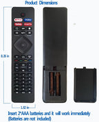 NH800UP RF402A-V14 Universal TV Remote Replacement for Phillips Remote Control for TV, for Philips Smart TV Android LED with LCD 4K 43PFL5766/F7/F7 55PFL5604/F7 55PFL5704/F7 65PFL5504/F7 65PFL5704