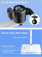 suptek Height Adjustable Projector Stand Against Wall Hidden Stand, 360°Swivel, Universal Projector Mount Bracket, Compatible with Home Office Video Vlog DVR Camera, Upgraded Large Ball Head, PR007FPW