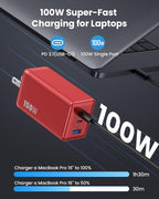 150W USB C Charger Block,GaN III Compact Foldable Wall Charger 3 Port Fast Charging Station,PD QC PPS Portable USB C Hub 100W Laptop Adapter for MacBook Pro/Air,iPad,iPhone 17/Pro,Galaxy S24,Dell etc