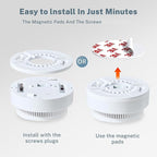 Smoke Detector 1 Pack,Fire Alarms Smoke Detectors with Photoelectric Technology with LED Lndicator and Test Button,Smoke Alarm for Home,Bedroom,Kitchen