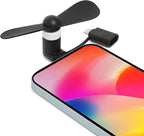Aeergured Mini Cell Phone Fan 12 Pack, 2-in-1 Fan Compatible for iPhone, iPad, Android Smartphone,Tablet Fit for Type C/Lightning Port Colorful and Powerful Cell Phone Summer Accessories