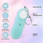 MtMinn Personal Safety Alarm for Women - 2 Pack 130dB Self Defense Keychains Siren Whistle & LED Strobe Light - Emergency Security Safe Protection Devices for Kids Elderly