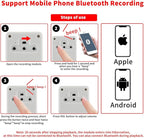 Voice Recorder Box, Support Bluetooth & MIC Recording Audio Box,16MB Sound Module with Speaker,16 Min Easy Sound Voice Box for Personalized Greetings, DIY Projects, Holiday Crafts ect.