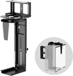 Pholiten Under Desk CPU Mount,Universal Desk Leg CPU Mount,3.94 to 11.61 inch Wide Computer Case CPU Hanger Holder,Table Beam CPU Mount Bracket Computer Tower Wall and Under Counter Holder
