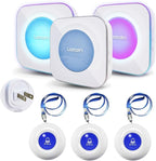 LIOTOIN Wireless Caregiver Pagers Call Button Nurse Alert System Call Bell Call Light Alert Button for Home/Elderly/Patients/Disabled 3 Transmitters 3 Plugin Receivers (600+ft Operating Range)…