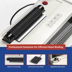 TruBind Coil Binding Machine with Electric Coil Inserter and Foot Pedal | 20 Sheet Punch Capacity | Bind up to 440 Sheets | 46 Fully Disengageable Dies | 4:1 Pitch | 2-Year Warranty