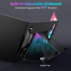 QQH Laptop Screen Extender, 15.6” Triple Portable Monitor for Laptop with Ultra-Slim FHD IPS Display, USB-C Plug and Play Extended Screen Compatible with MacOS, Windows, Android for 12-16" Laptops