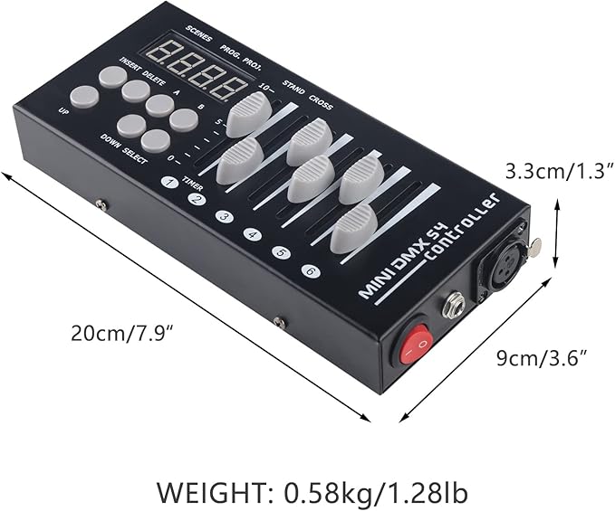 DMX Controller 54 Channel Mini DMX 512 Controller for DJ, Stage & LED Lights