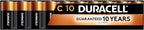 Duracell Coppertop C Batteries, 10 Count (Pack of 1), C Battery with Long-lasting Power, All-Purpose Alkaline Battery for Household and Office Devices
