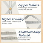 Premium Corner Angle Finder, Protractor Angle Finder Tool, Miter Angle Finder for Precise Cuts and Corner Measurements, Aluminum Alloy Build (Plastic-Short)