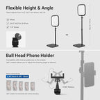 NEEWER Basics 2 Pack 10.8" Video Conference Lighting with Desk Stands/Phone Holders, 15W Bi Color Edge Lit Full Screen Light CRI95+ for Computer Laptop Webcam Zoom Calls Streaming Recording, L220