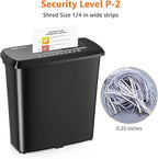 Amazon Basics Paper Shredder for Home and Office, 8-Sheet Strip Cut, CD/ Credit Card Shredder, 3.4 Gallon Wastebasket , Black