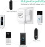 KONLEMEI Doorbell Power Adapter, 24V Transformer Compatible with Video Doorbell, 20ft/6M,White