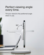 Belkin MagSafe-Compatible 3-in-1 Wireless Charger Stand 15W - Qi2-Certified Wireless Charging Station, Fast Charging of iPhone 16, AirPods, & Apple Watch - 36W Included - White