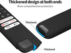 Hi Color Silicone Cover for TCL RC813 FMB1/RC923/RC902V Remote Protective Case Sleeve for TCL Smart TV Remote RC813 FMB1 Case Cover (Black)
