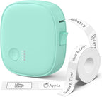 XenGro Mini Label Maker Machine with Tape AH-P05, Portable Bluetooth Mini Label Printer, Wireless Thermal Label Maker, Waterproof & Rechargeable, Built-in Cutter, for Home, Office, Kitchen – Green
