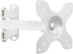 WALI TV Wall Mount Articulating LCD Monitor Full Motion 15 inch Extension Arm Tilt Swivel for Most 13 to 32 inch LED TV Flat Panel Screen with Mounting Holes up to 100x100mm (1330LM-W), White