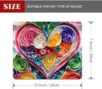 Love Flower Square Mouse pad, Texture, Waterproof, Anti Slip Rubber Base, Computer Mouse pad, Laptop Mouse pad