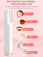 Dermaplane Facial Razor for Women – Electric 3-Speed Sonic Face Hair Removal Tool with LED Light, Peach Fuzz Remover & Exfoliating Dermaplaning Tool, USB-C Rechargeable with 5 Replacement Heads