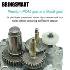 BRINGSMART DC Worm Gear Motor A58SW31ZY 24V 80rpm Reversed Self-Locking Mini Turbine Geared Motor for DIY Robot Rotating Table Door Lock Curtain Machine (24V 80rpm)