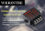 DC 12V/24V to 5V 15A Step Down Converter - Voltage Regulator Buck Converter Power Supply Transformer