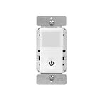 ENERLITES PIR Motion Occupancy Vacancy Motion Sensor Light Switch, 500W, 5A, Motion Sensor Night Light, Single-Pole, Smart LED Backlight, Neutral Not Required, Ground Required, HMOS-J-W, White