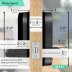 Fingerprint Smart Door Lock with Handle & Keypad – Built-in WiFi Remote Access, Keyless Entry for Front Door, Home & Airbnb, App Control, Compatible with Alexa & Google, Easy DIY Install