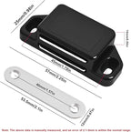 24 Pack Magnetic Push Latch,Heavy Duty Magnetic Touch Latch,for Push to Open Cabinet or Kitchen Drawer, Kitchen Door (Black - 0.98 inch, 24 Pack)