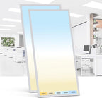 AIKVSXER 2 Pack 2x4 LED Flat Panel Light - Selectable 5 CCT 3000K-6500K & 5 Wattage 30-70W 7700Lm 0-10V Dimmable 2 x 4 led Drop Ceiling Light Fixture 120-277V for Commercial and Home
