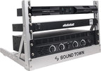 Sound Town 6U Aluminum 2-Post Desktop Open-Frame Rack, Angle Adjustable, for Audio/Video, Network Switches, Routers, Patch Panels (2PF-6A)
