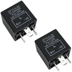 irhapsody 3-pin LED Flasher Relays CF13, Fixed 12V Electronic Blinker Relay, Pack of 2