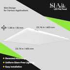 2x2 LED Light Flat Panel, 40/35/30/25/20W, 5 Color Temps 2.7K/3K/3.5K/4K/5K, Dimmable (0-10V) Recessed Ceiling Lights, 5200 LM, Fixture Flush Mount Ceiling for Office Kitchen Garage ETL-1Pack