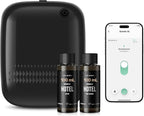 Smart Waterless Essential Oil Diffuser (400 mL Capacity) Hotel Scent Starter Kit with 200mL Fragrance Oil, Up to 2000 sq ft App Control Scent Air Machine with 12V1A Power Adapter, ANW Kit Black