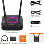 1Mii B06Ultra Bluetooth 5.3 Receiver with LDAC for Hi-Res Wireless Audio, HiFi Bluetooth Audio Adapter w/Audiophile DAC, 3D Surround aptX HD Low Latency, Optical AUX 3.5mm Coaxial for Home Stereo