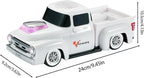 Vintage Pickup Truck Bluetooth Speaker, Retro Truck Model with HD Sound, Built-in Mic, LED Party Lights, TWS Dual Pairing, Multi-Interface Output, Portable Outdoor Speaker for Parties & Beach (WHITE)