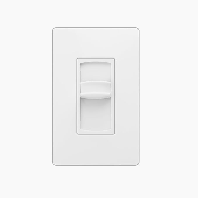 OSD Audio 100W Sleek, Modern, Minimalist Design in Wall Volume Control, Slider White Impedance Matching SLS100