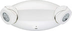 Lithonia Lighting Quantum LED Emergency Fixture with Dual Adjustable Heads, Wall or Ceiling Mount, UVOLT, White Housing