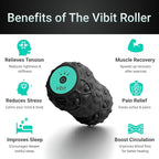 Vibit - Vibrating Massager for Plantar Fasciitis, Pain Relief and Sciatica, Foot and Body Portable Massage Roller, Deep Tissue Pain Relief from Feet to Neck, Electric, 3 Vibration Levels (Green)