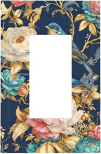 Bvtewkhz Floral Birds Morris 1 Gang Single Rocker Decorative Outlet Covers Light Switch Plate Electrical Receptacle Switchplate For Bathroom Kitchen Bedroom