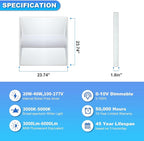 Cortelco 2x2 LED Troffer Light–20W/25W/30W/35W/40W,Up to 6000 Lumens,4 CCT Selectable 3000K/3500K/4000K/5000K,0-10V Dimmable Drop Ceiling Panel – 100-277V,ETL & DLC Listed,Commercial Grade,4-Pack