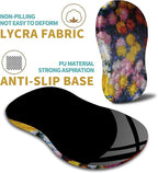 Hokafenle Ergonomic Mouse Pad Wrist Support with Massage Design, Wrist Rest Pain Relief Mousepad with Memory Foam&Non-Slip PU Base, Mouse Pads for Wireless Mouse & Desk(12x8 inch,Monet Chrysanthemum)