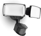 LUTEC 38W 3500 Lumen LED Motion Activated Integrated Dual-Head Floodlight Outdoor with Motion Sensor, 5000K Daylight, Dusk to Dawn, Exterior Security Wall Light for Patio, Garden, Yard(Black)