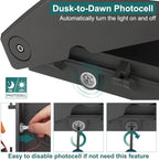 kadision 100W LED Wall Pack Light with Dusk-to-Dawn Photocell, 0-90° Adjustable Full Cutoff Outdoor Wall Light for House Yard Garage, 13000lm 5000K Daylight 100-277V ETL Listed