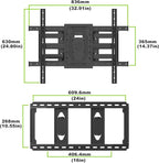 USX MOUNT Heavy Duty Full Motion TV Wall Mount for 60-100 Inch Large TVs, up to 220lbs, Swivel & Tilt, Preassembled TV Mount for 60" 65" 75" 80" 85" 90" 98" 100", Max VESA 800x600mm, Fits 12-24" Studs