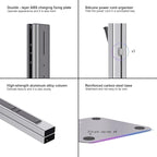 AIKOLZON Vacuum Stand for Dyson with Foldable Storage Hooks and Heavy-Duty Carbon Steel Base, No Drill Installation, Space-Saving Organizer for All Dyson Cordless Vacuums & Accessories