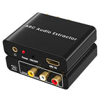 192KHz HDMI ARC to Optical Audio Adapter Analog RCA Audio Converter ARC Input Optical SPDIF Coaxial 3.5mm R/L Stereo Extractor Splitter for HDTV