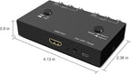 RuiPuo 2 Port RCA/AV to HDMI Converter Adapter Support 16:9/4:3 for WII/N64/PS1/PS2/PS3/VHS/VCR/DVD Players etc(2 AV in 1 HDMI Out)