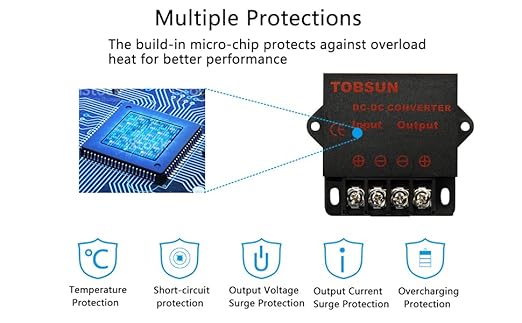 DC 12V/24V to 5V 10A Converter - Voltage Regulator Step Down Buck Converter Power Supply Transformer (12V/24V to 5V 10A)