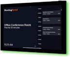PoE Texas Low Profile 10-Inch Touchscreen Conference Room Scheduler PoE Tablet with Visible LED Status Ring and MeetingPortal App - Touch Screen Digital Display Syncs with Your Business Calendar